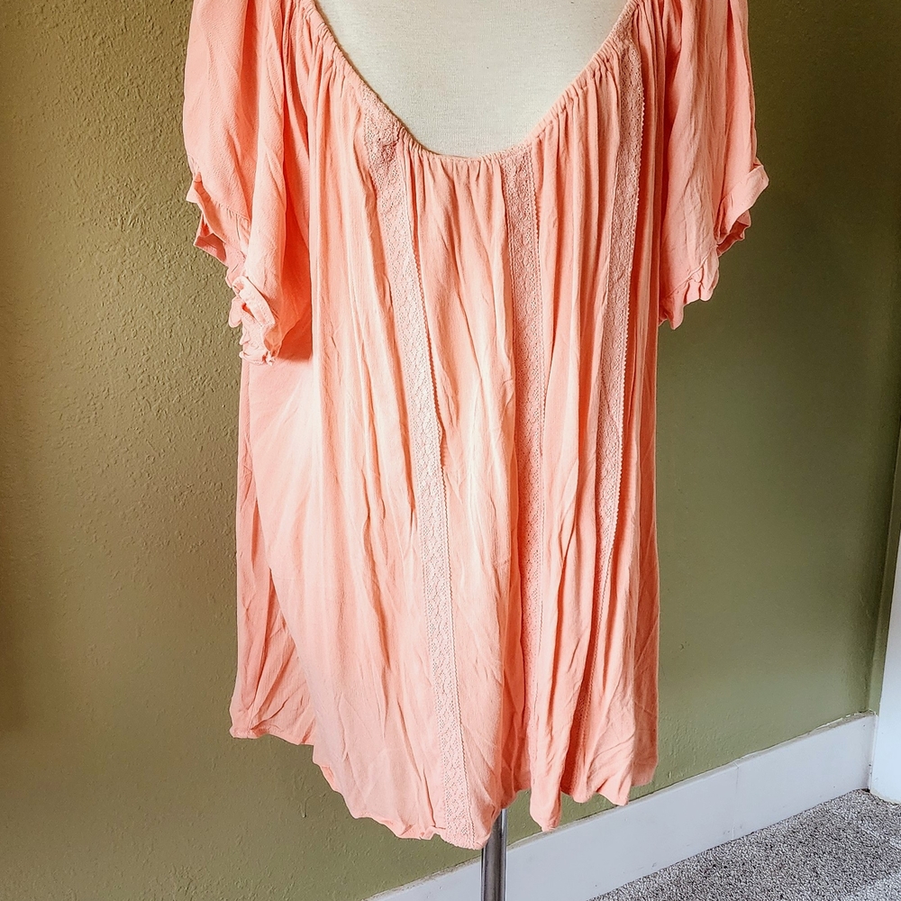 Torrid Coral Boho Top Size 5 (28)